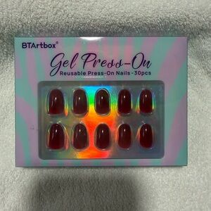 BTArtbox Gel Press-On Nails - Red